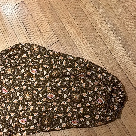 New SPELL MADAME PEACOCK BOHO festival Relax fit MINI DRESS - COFFEE - Picture 14 of 14